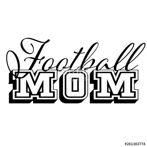 Football Mom Typography Isolated On White Background Stock Image 500x500 Football Mom Typography Isolated On White Background Stock Image