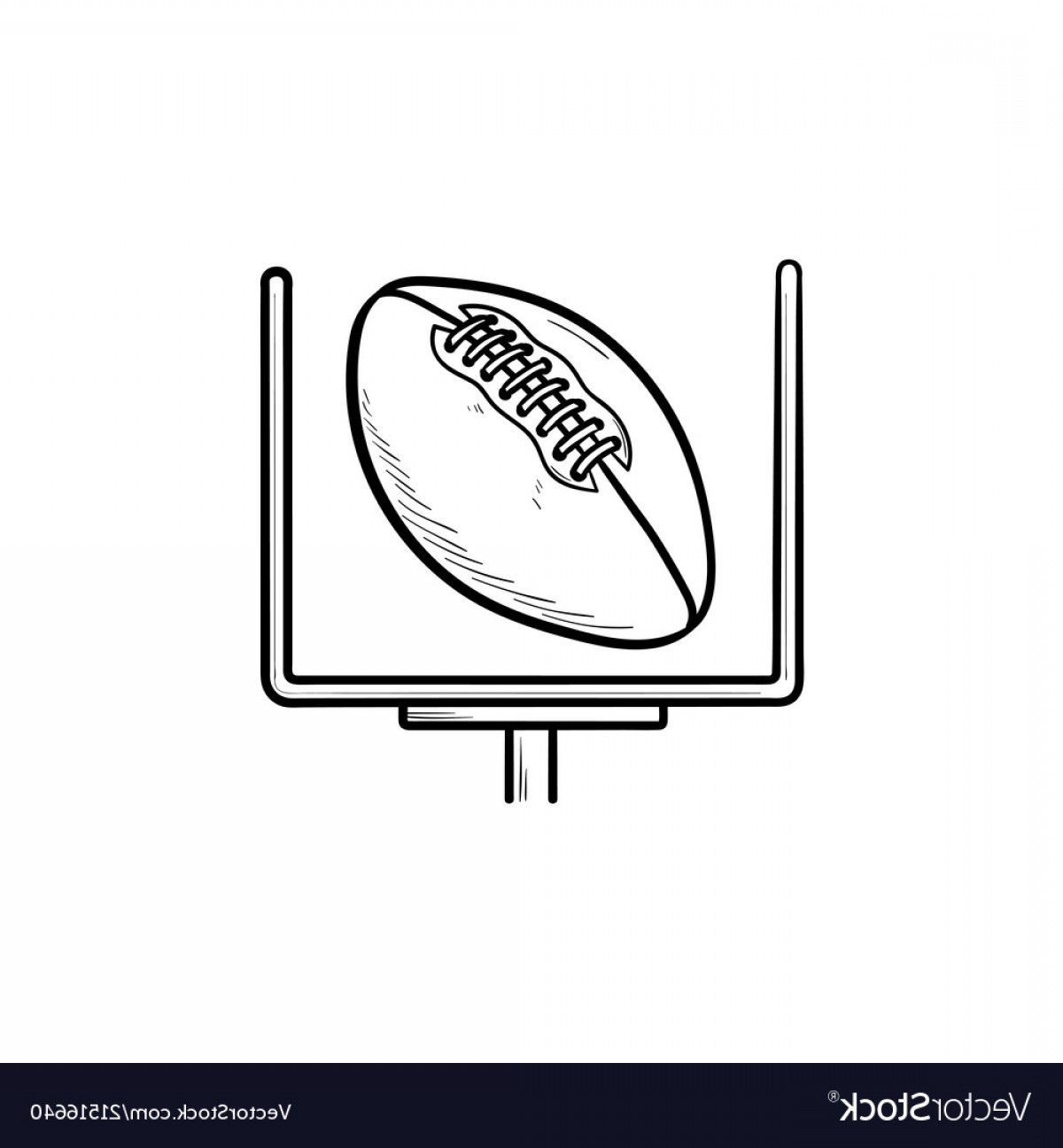1200x1296 American Football Goal Hand Drawn Outline Doodle Vector Studiogrfx