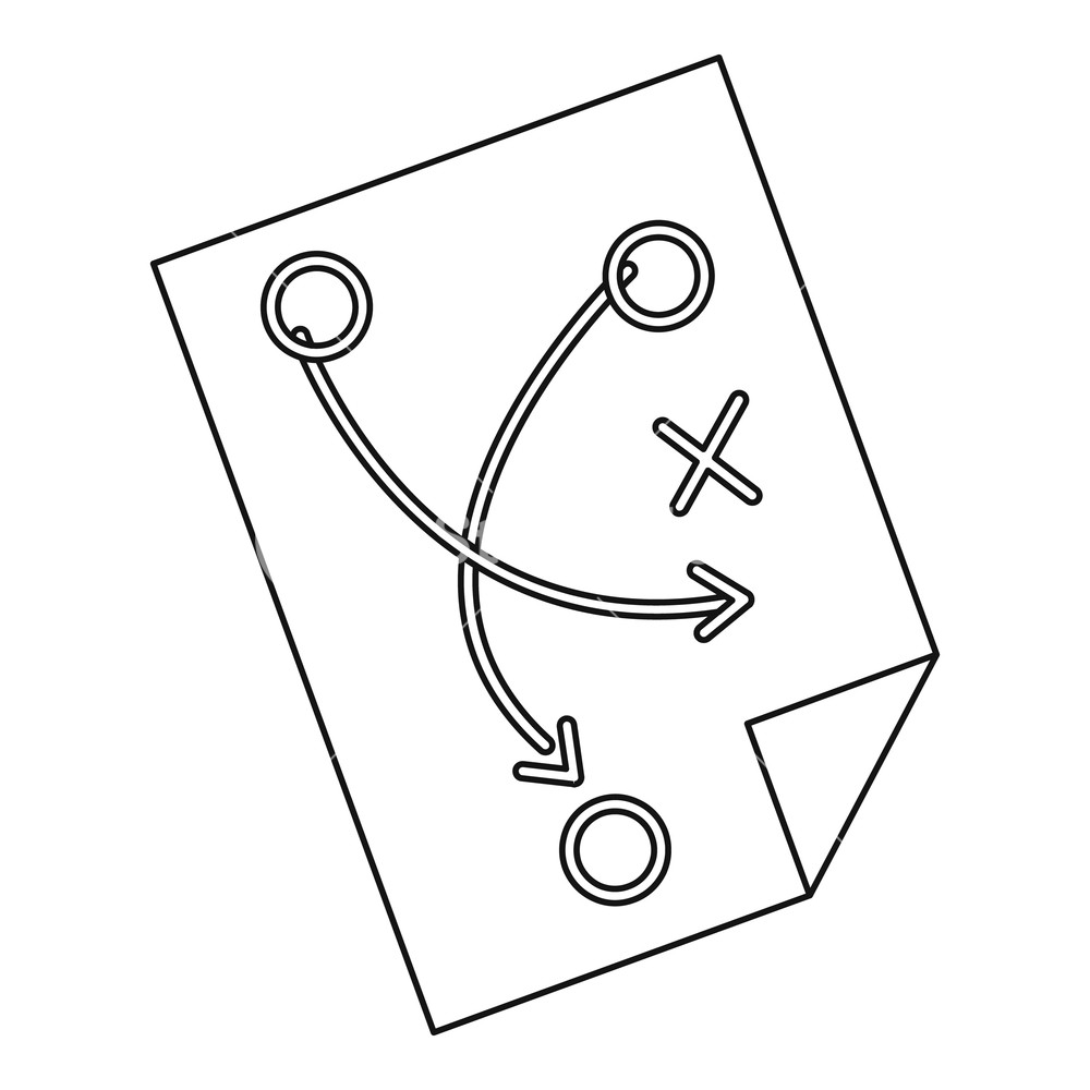 1000x1000 Football Tactic Icon Outline Illustration Of Football Tactic