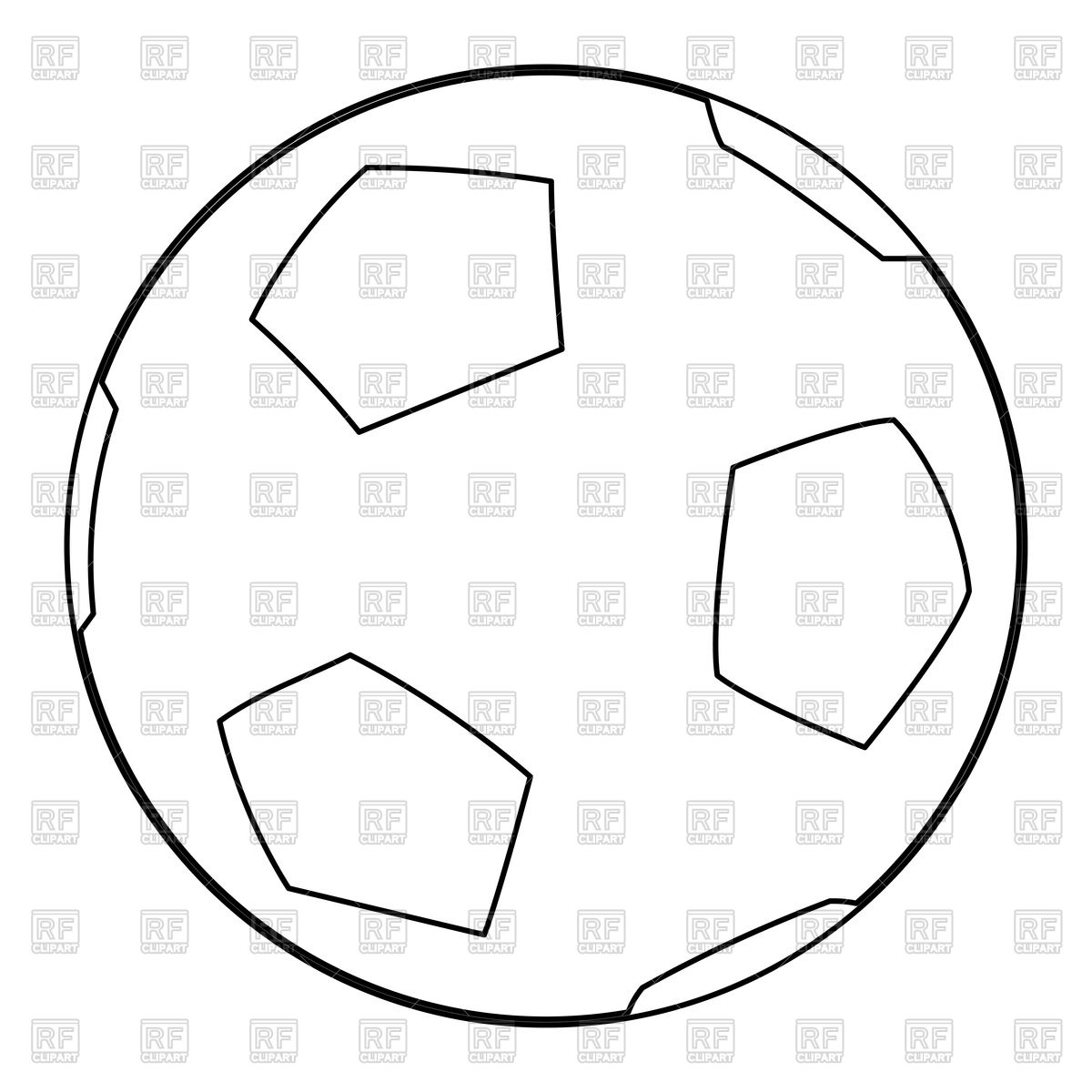 1200x1200 Soccer Ball Outline On White Background