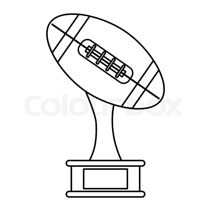 800x800 Ball Trophy Shape American Football Stock Vector Colourbox