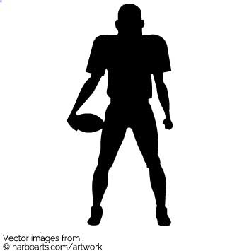 Download American Football Player Silhouette 335x355 Download American Football Player Silhouette