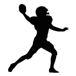 American Football Player Silhouette Black Vinyl Art Wall Decal 320x320 American Football Player Silhouette Black Vinyl Art Wall Decal