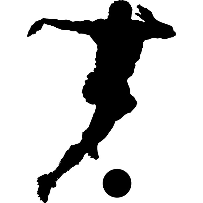 Soccer Player Silhouette Vector 660x660 Soccer Player Silhouette Vector