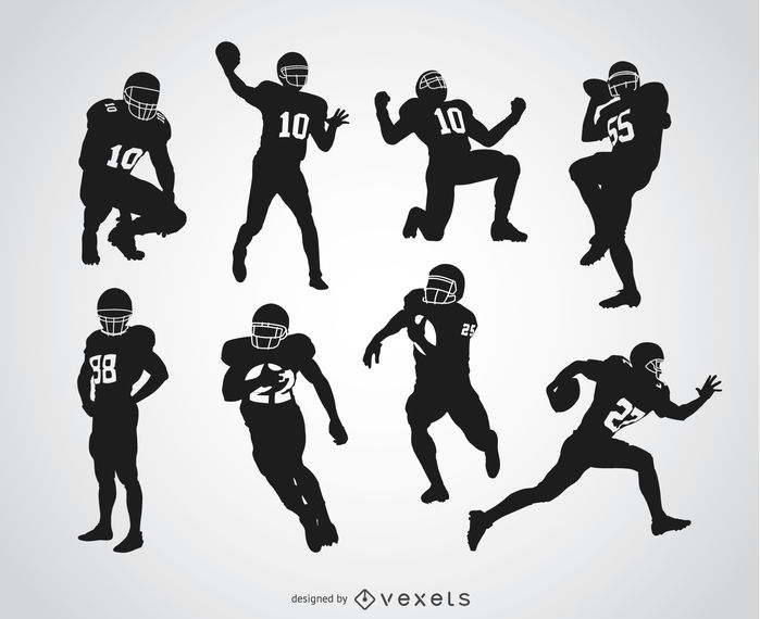 American Football Players Silhouettes 699x570 American Football Players Silhouettes