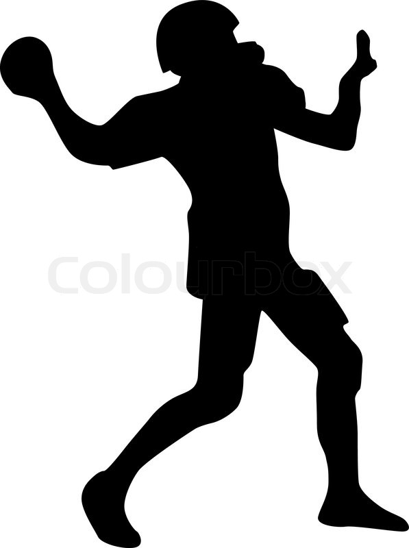 American Football Player Silhouette Stock Vector Colourbox 597x800 American Football Player Silhouette Stock Vector Colourbox