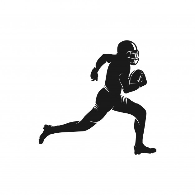 Football Player Silhouette Vector at Vectorified.com | Collection of ...