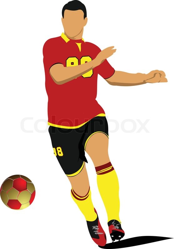 558x800 Soccer Player Football Player Vector Stock Vector Colourbox