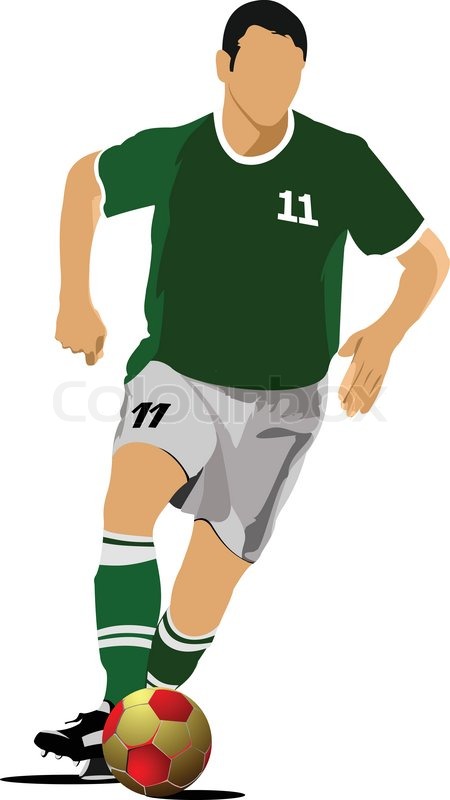 450x800 Soccer Player Football Player Vector Stock Vector Colourbox