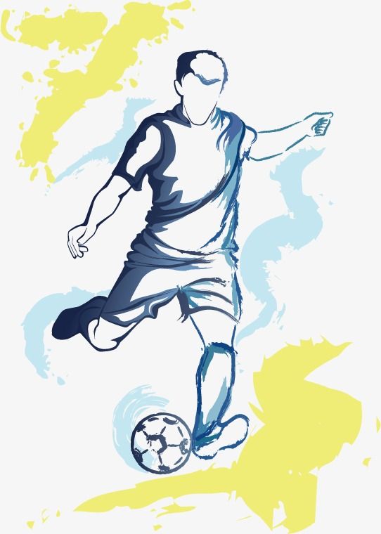 542x760 Transparent Drawing Football Players Png Format Image With Size