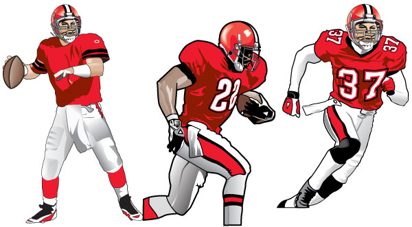 600x331 Football Players Vector Download Free Vector Art Free Vectors
