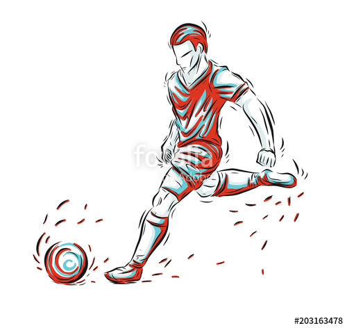 500x472 Football Player Vector