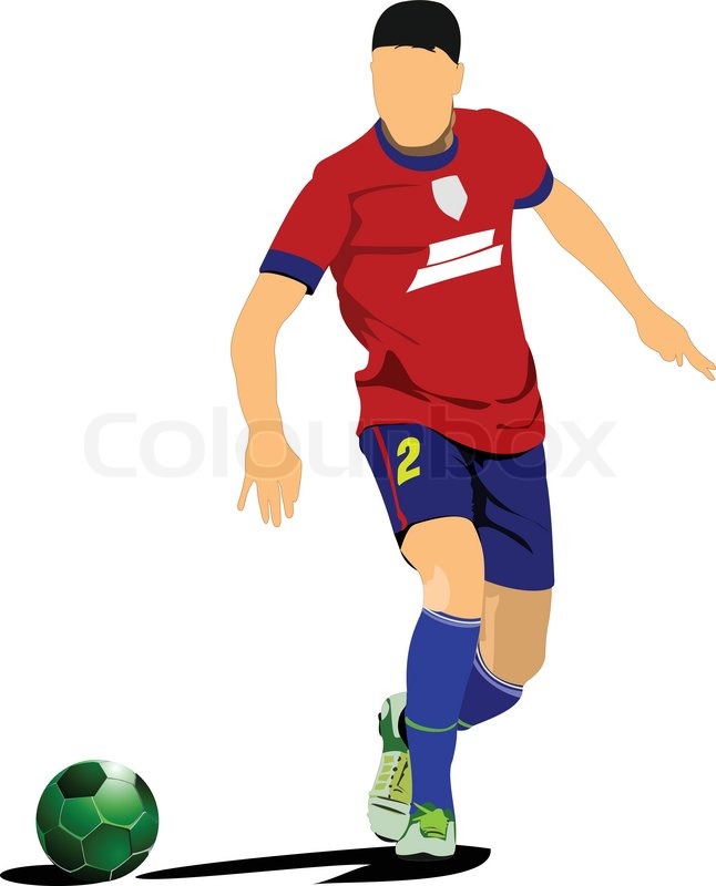 646x800 Soccer Player Poster Vector Stock Vector Colourbox
