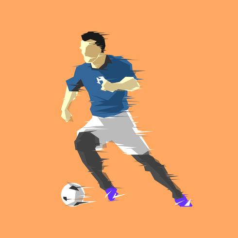 Dribbling Abstract Soccer Player Vector 490x490 Dribbling Abstract Soccer Player Vector