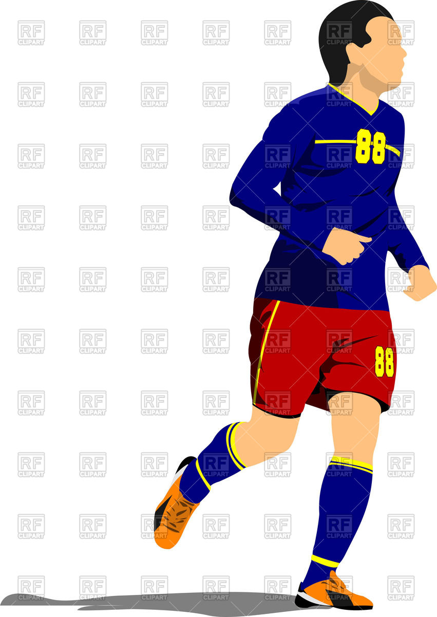 Silhouette Of Running Soccer Player Vector Image Of People 851x1200 Silhouette Of Running Soccer Player Vector Image Of People