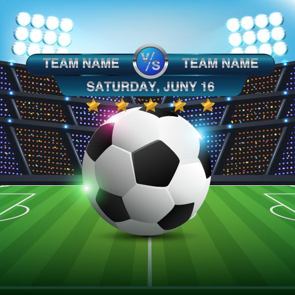 Football League Poster Vector Template Free Download 594x594 Football League Poster Vector Template Free Download