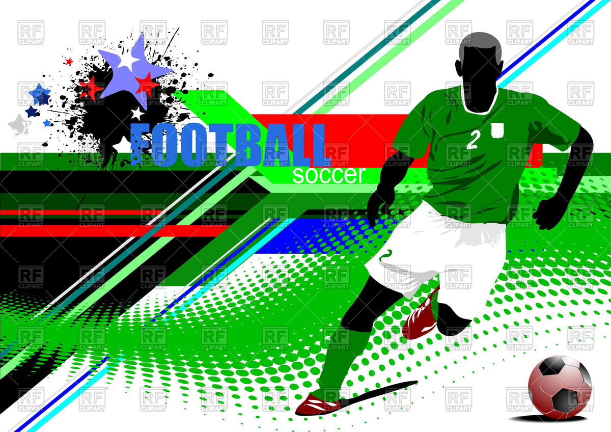 Football Poster With Soccer Player On Abstract Background Vector 1200x848 Football Poster With Soccer Player On Abstract Background Vector