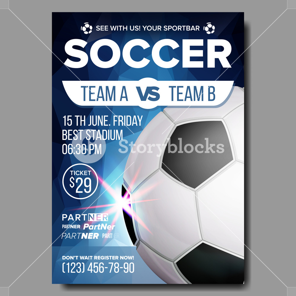 Soccer Poster Vector Sports Bar Game Event Announcement Football 1000x1000 Soccer Poster Vector Sports Bar Game Event Announcement Football