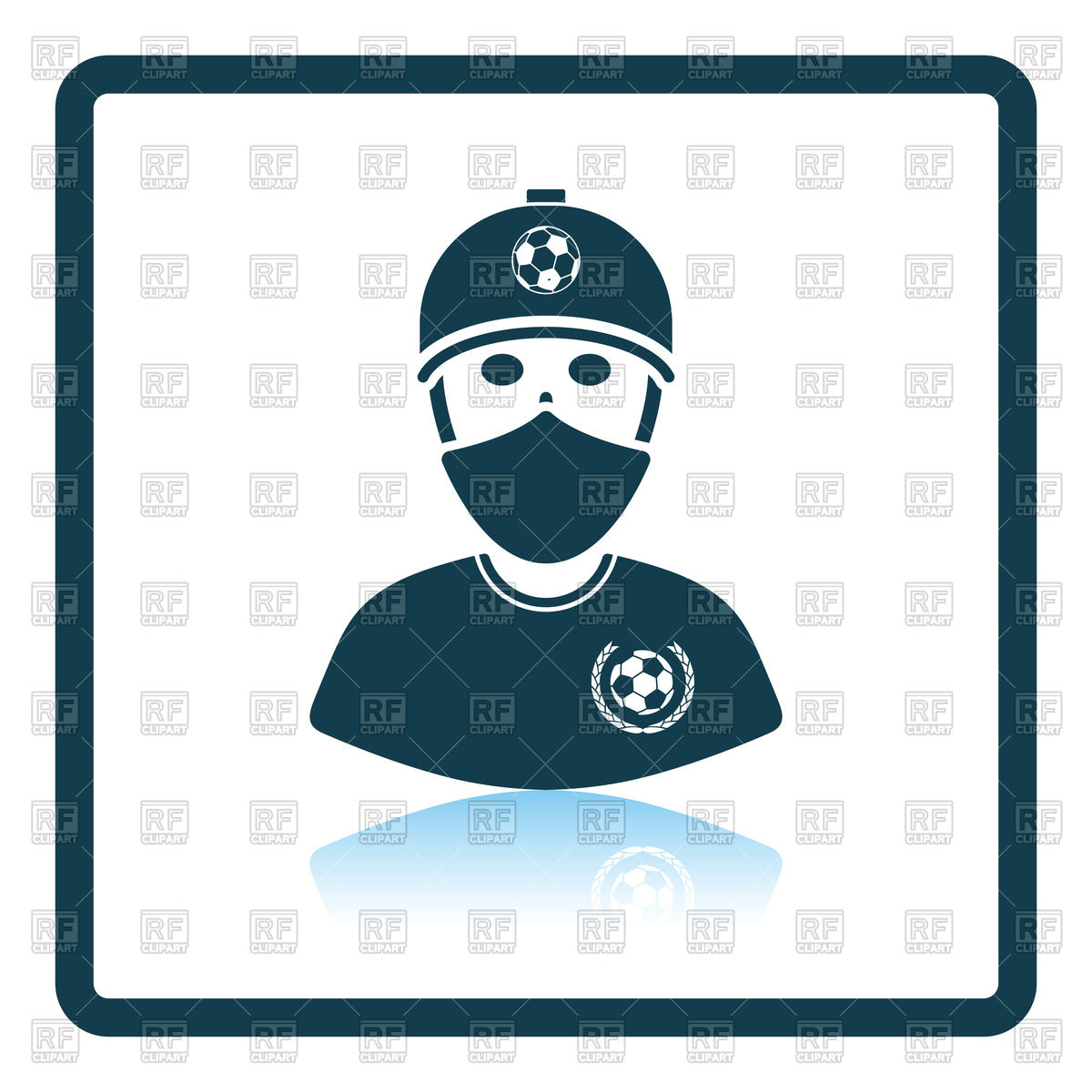 1200x1200 Football Fan With Covered Face