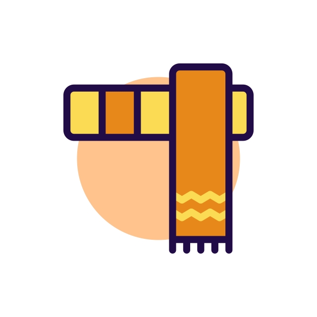 640x640 Scarf Icon Vector Illustration In Filled Style For Any Purpose