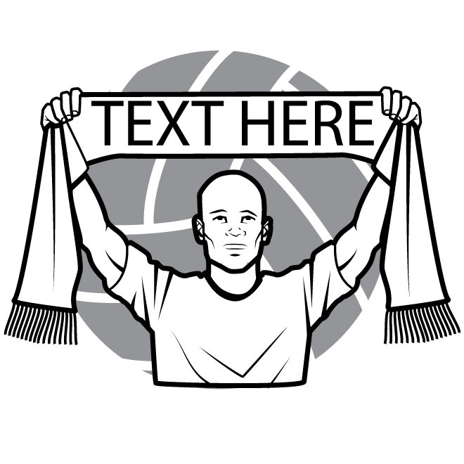 660x660 Vector Illustration Of A Football Fan Showing His Scarf Free