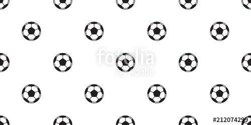 500x250 Soccer Ball Seamless Pattern Football Vector Tile Background