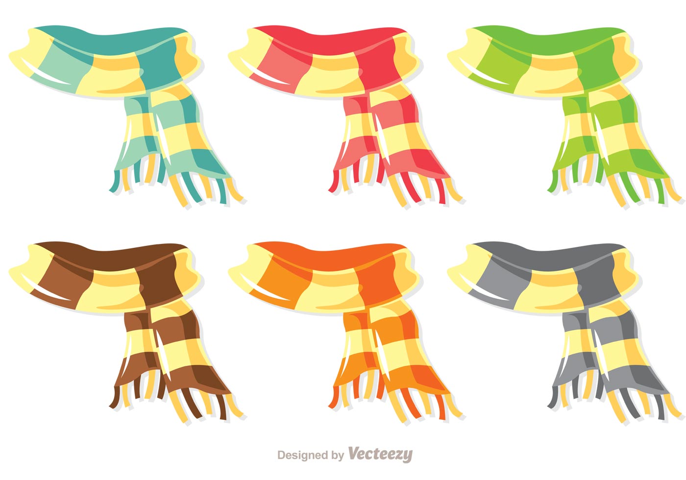 1400x980 Colorful Scarf Vector Pack