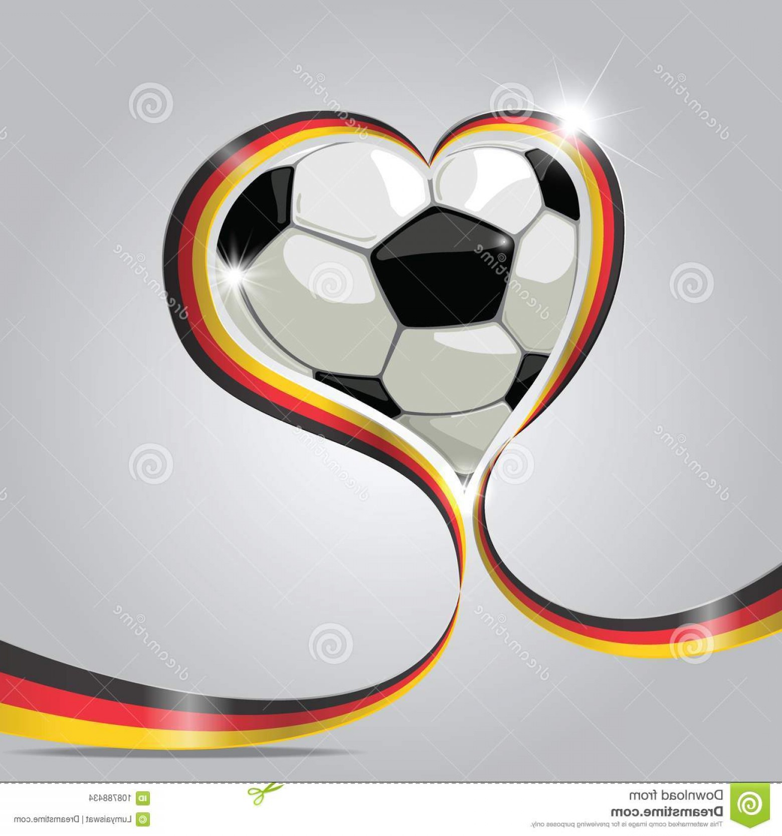 1560x1668 Germany Football Ribbon Heart Flag Ball Shape Vector Illustrator