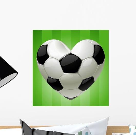 530x526 Vector Ball For Football Wall Mural