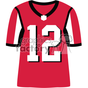 300x300 Falcons Football Jersey Vector Art Clipart Royalty