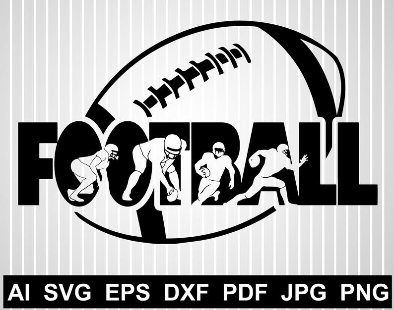 794x626 Football Cuts For Cricut Football Silhouette Vector Etsy
