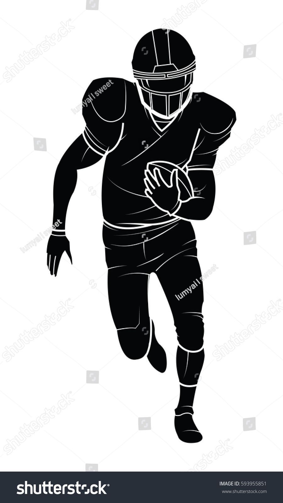 Football Silhouette Vector at Vectorified.com | Collection of Football ...