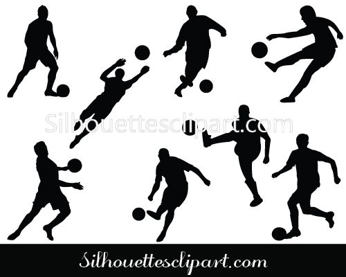 500x400 Football Player Silhouette Vector Application Silhouette