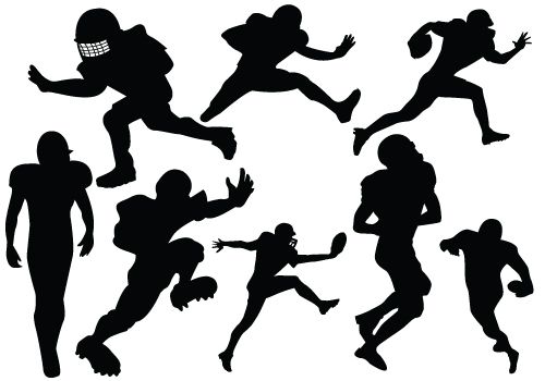 500x350 Football Player Silhouette Vector Silhouette Clip Art Football