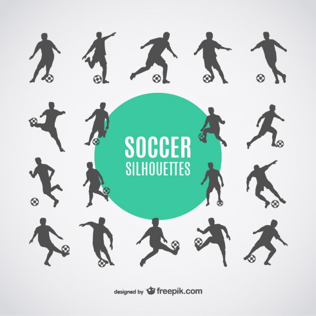 626x626 Football Players Silhouettes Vector Free Download