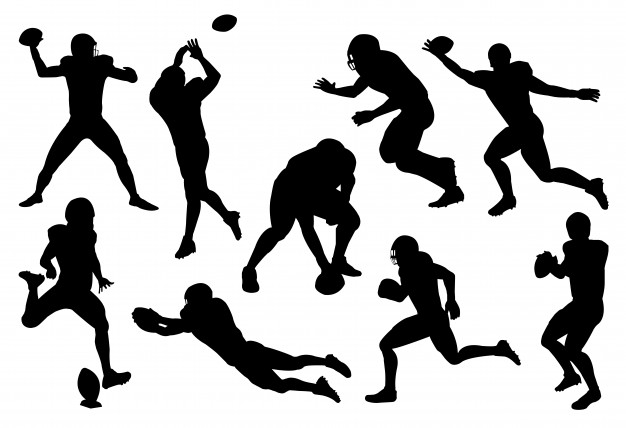 626x428 American Football Player Silhouettes Collection Vector Free Download