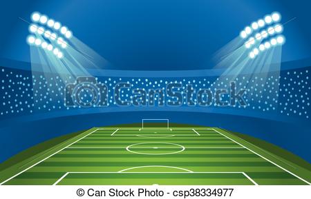 450x289 Light Stadium Mast Vector Illustration Stadium With Green