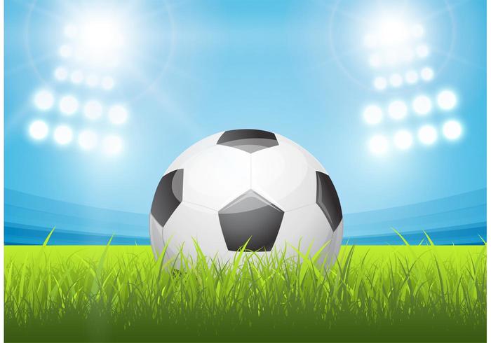 700x490 Shiny Soccer Ball In Stadium Vector