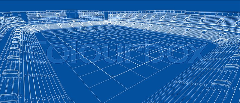 800x343 Sketch Of Football Stadium Vector Stock Vector Colourbox