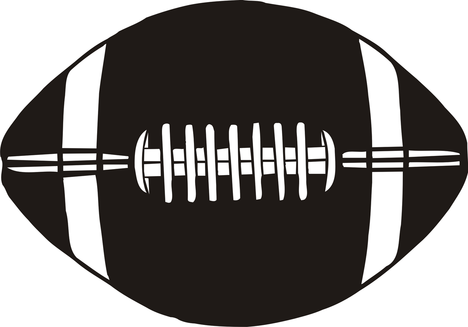 1600x1118 Football Laces Sunday Football Clipart