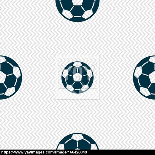 512x512 Football Icon Sign Seamless Pattern With Geometric Texture