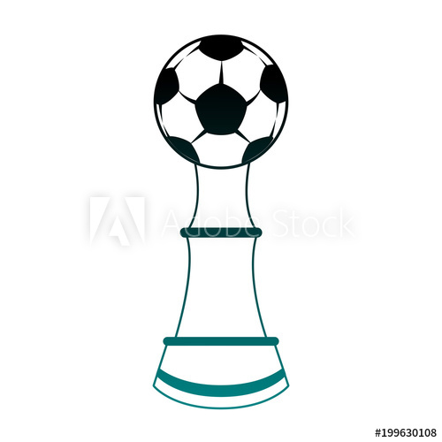 500x500 Football Soccer World Trophy Vector Illustration Graphic Design