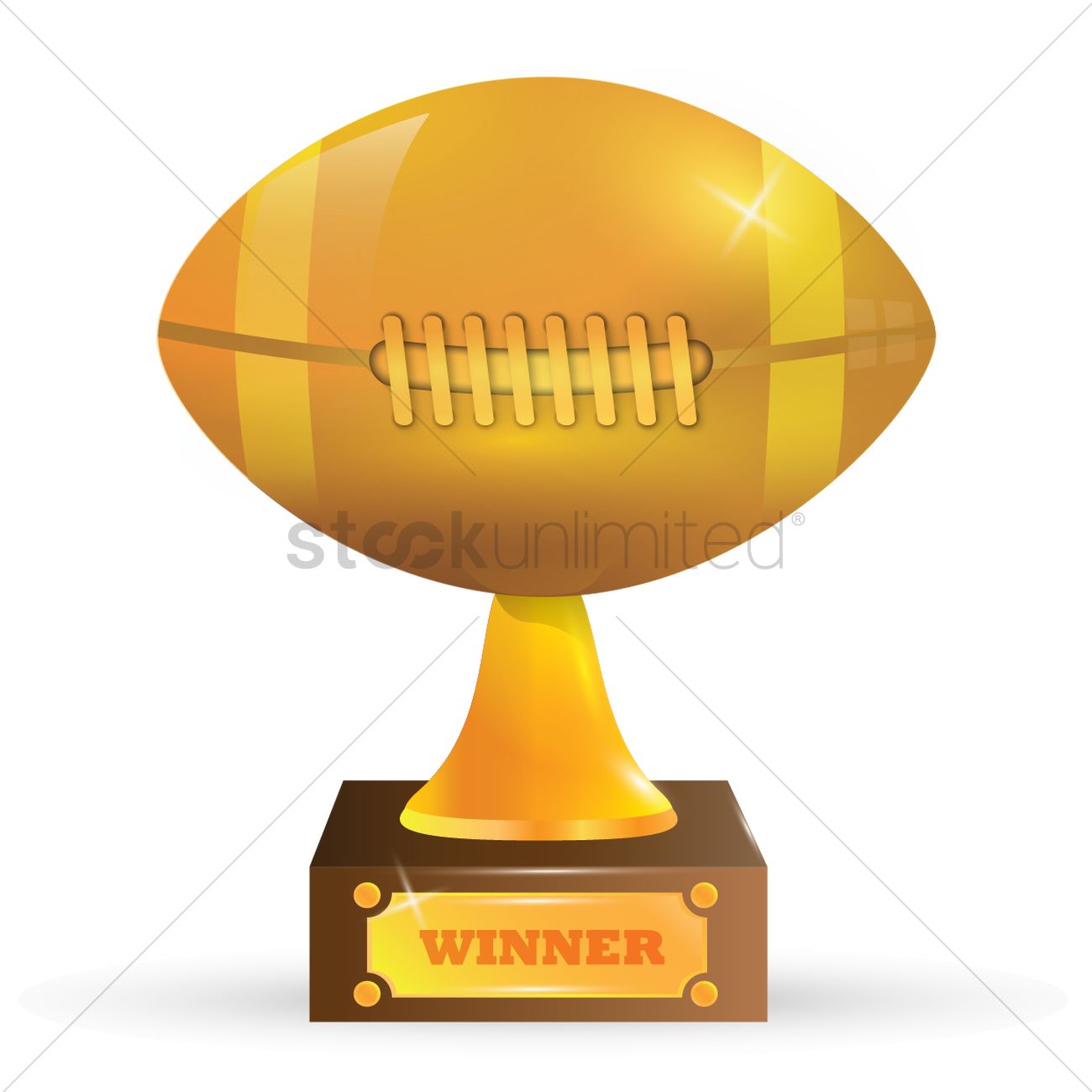 1300x1300 American Football Trophy Vector Image
