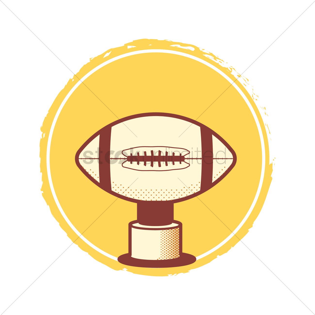 1300x1300 American Football Trophy Vector Image