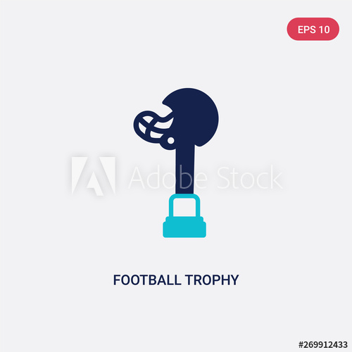 500x500 Two Color Football Trophy Vector Icon From American Football