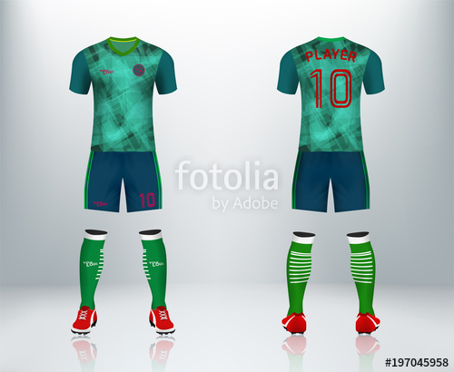500x410 Realistic Mock Up Of Front And Back Of Soccer Jersey Shirt