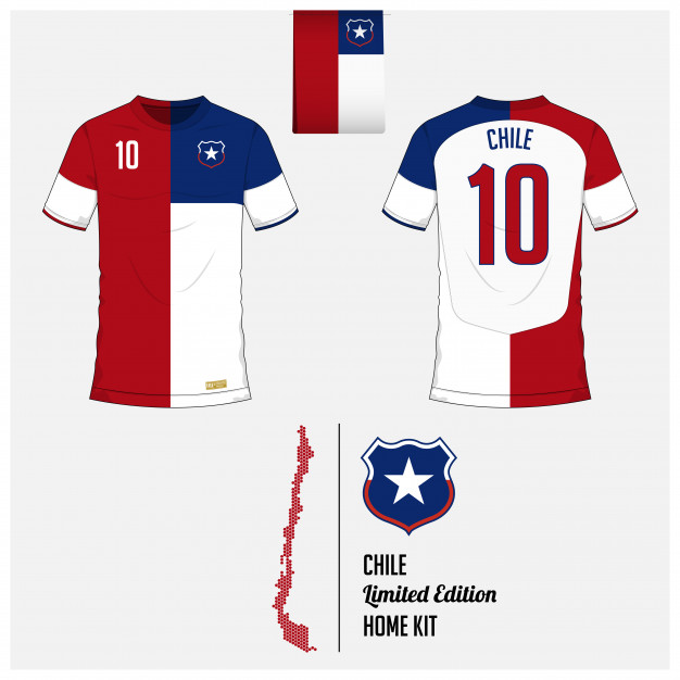 626x626 Chile Soccer Jersey Or Football Kit Template Vector Premium Download