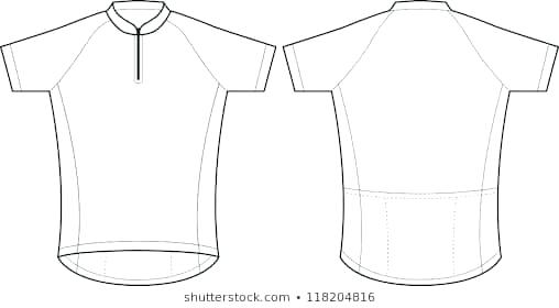 508x280 Front And Back Vector Cycling Jersey Template Blank Football