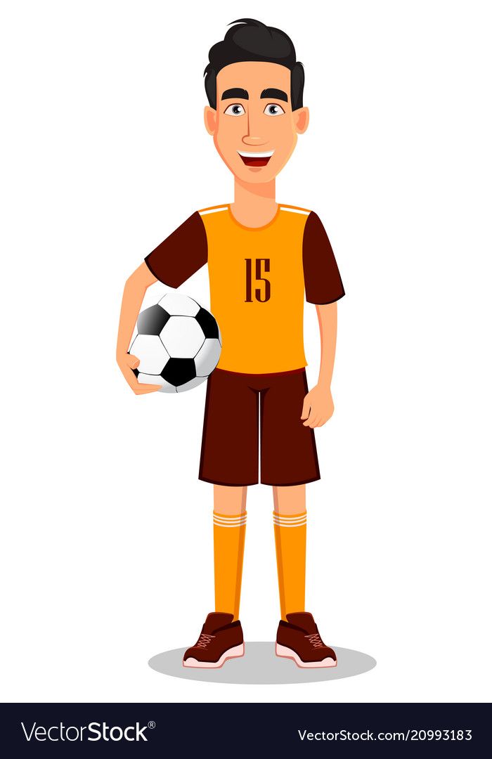 700x1080 Vector Football Football Player In Yellow And Brown Uniform Vector