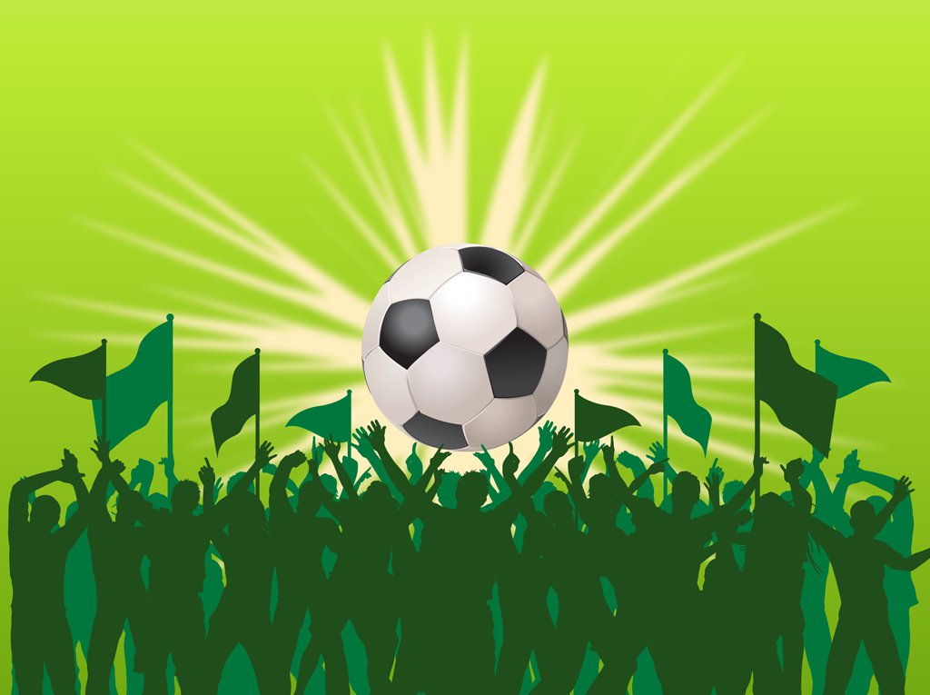 1024x765 Vector Football Fans Vector Art Graphics